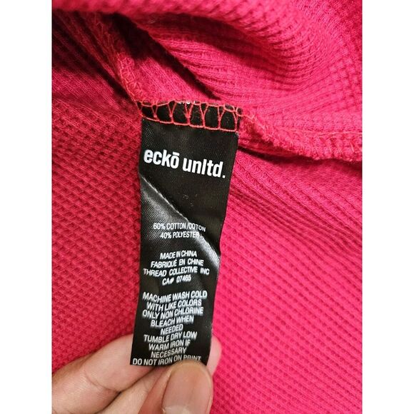 ECKO UNLTD CO‎ Knit Shirt Long Sleeve 1972 Men's 2XL - Red Crewneck Rhino - Picture 9 of 12
